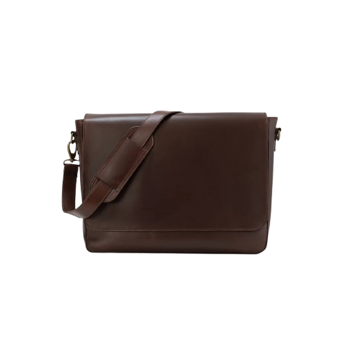 Men’s Brown Leather Messenger Bag