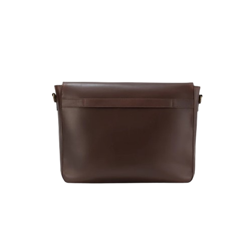 Men’s Brown Leather Messenger Bag - Image 2