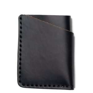 Ezanex Black Leather Minimalist Bifold Wallet