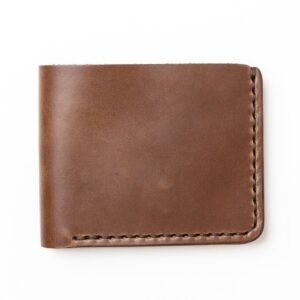 Ezanex Brown Leather Bifold Card Holder Wallet